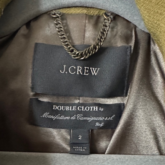 Women’s J Crew olive green wool coat - Picture 2 of 6